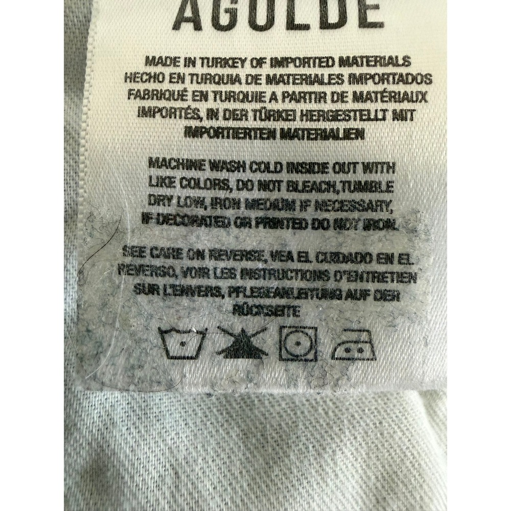 Agolde Criss Cross Denim Skirt Light/ Mid Wash Size 26 - Picture 8 of 10